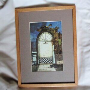 Rosina Wachtmeister Cat Art Print Custom Wood Frame